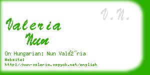 valeria nun business card